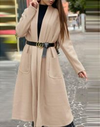 Woman coat - kod 1561 - beige