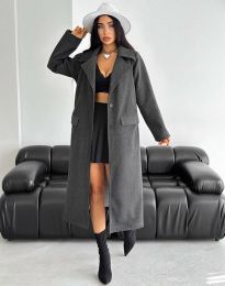 Woman coat - kod 24018 - 2 - graphite