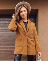 Woman coat - kod 4302 - mustard