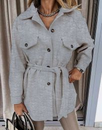 Woman coat - kod 4966 - gray