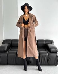 Woman coat - kod 24018 - 5 - cappuccino