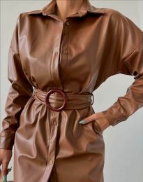 Dresses - kod 11019 - 2 - brown