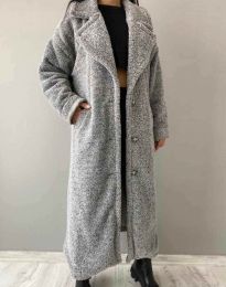 Woman coat - kod 0465 - 3 - gray