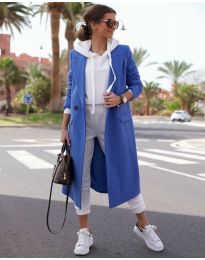 Woman coat - kod 5481 - sky blue