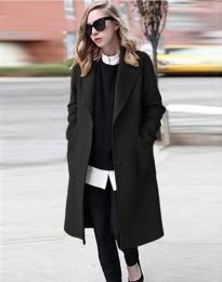 Woman coat - kod 07522 - 1 - black