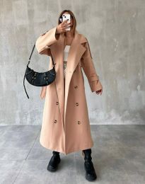 Woman coat - kod 7087 - 1 - beige