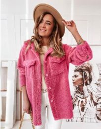 Woman coat - kod 6937 - 2 - pink