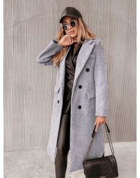 Woman coat - kod 5409 - gray