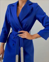 Woman coat - kod 11055 - 2 - sky blue