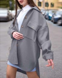 Woman coat - kod 4073 - gray