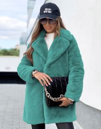 Woman coat - kod 4664 - 4 - turquoise 