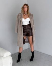 Woman coat - kod 23047 - 6 - gray